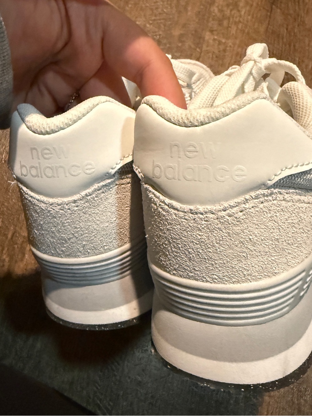 New Balance White Low-Top Mesh & Suede Sneaker 515 Size 8.5 - Picture 5 of 6